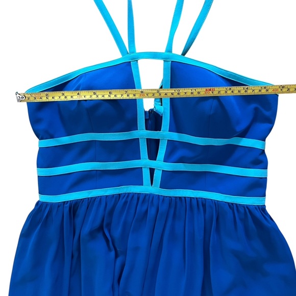 Aidan Mattox Blue Strappy Gown Size 12 – Formal Dress with Cutouts | summer maxi - Picture 5 of 15